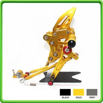 

CNC Adjustable Rearsets Rear set sets Foot Rest Pegs Pedal for For DUCATI 1098 1098S 1098R 848 848EVO 1198 Gold