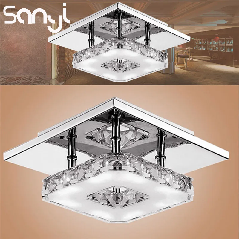 SANYI светодиодный потолочный светильник, хрустальное освещение для помещений, современный фойе, светильник для столовой, Светильники для гостиной