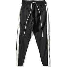 Черные противотуманные уличные новые штаны хип-хоп модные jogger городская одежда красные штаны для бега Джастин Бибер на молнии