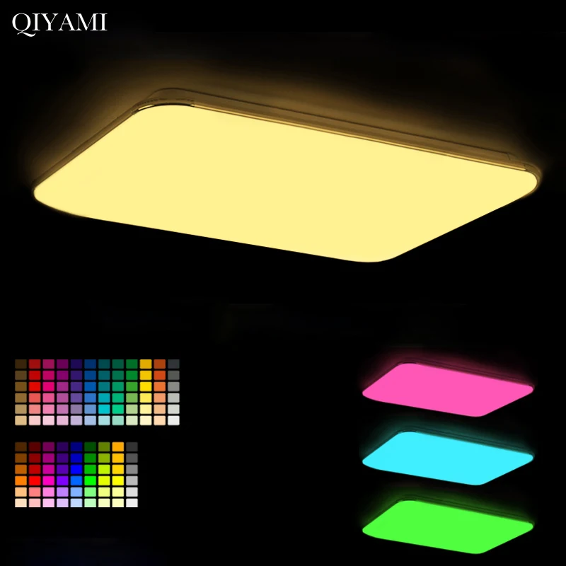 

RGB led Chandeliers Lights For Bedroom Living Room indoor Lamp surface mounted with Remote color changing Luminaria dero fixture