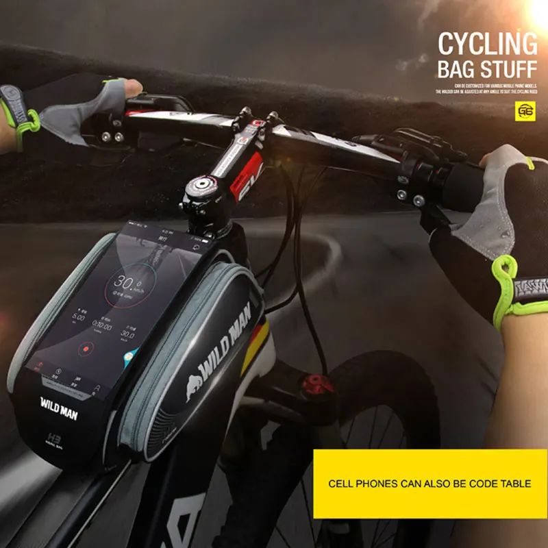 

MTB Bicycle Bag Waterproof Touch Screen Mobile Phone Bag Cycling Front Top Tube Frame Bag Cellphone Bag Accessories
