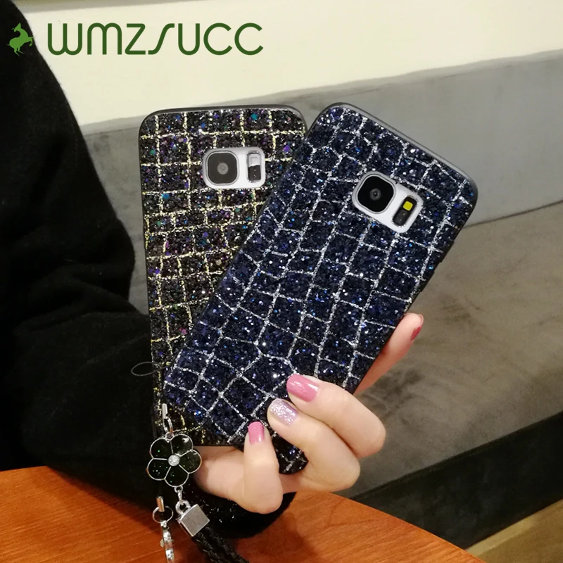 WMZSUCC Luxury Diamond Leopard Print Glitter Phone Case For Samsung Galaxy S7 Edge S8 S8 Plus ...