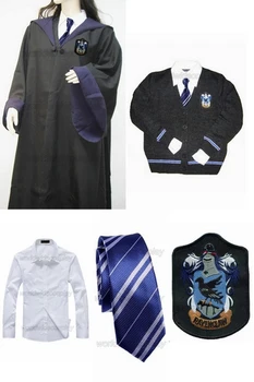 

Free Shipping Ravenclaw Luna Lovegood Cosplay Robe Cloak Cardigan Shirt from Harry Custom Made for Halloween and Christmas