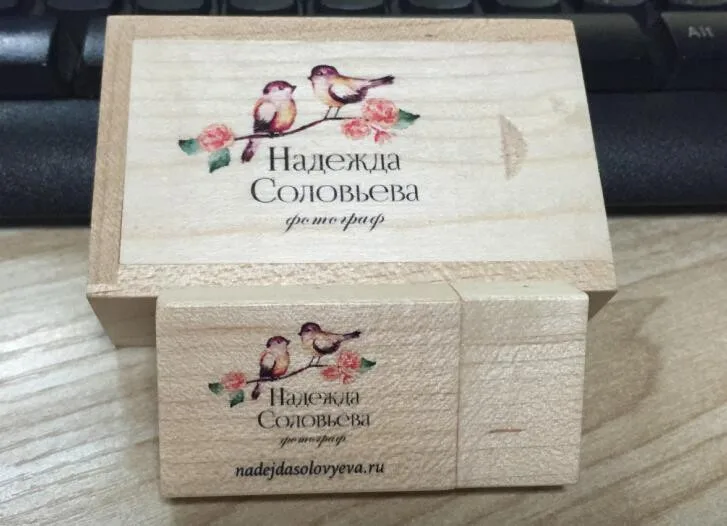 На заказ деревянный DIY логотип usb 2,0 Версия памяти флэш-накопитель для свадебной фотографии (мы рекоменд 15 шт.)