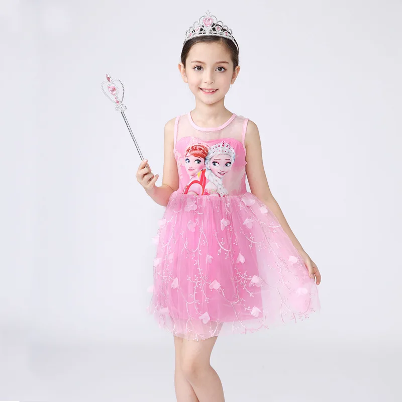 

Multicolor High Quality Sofia Princess Cosplay Anna Elza Dress Costume Cape Party Summer Baby Kids Weeding Christmas Dress Cloth