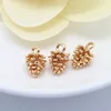 6 uds. De abalorios pequeños de latón, 8x12MM, 24K, Color dorado champán, accesorios de joyería Diy de alta calidad ► Foto 2/3