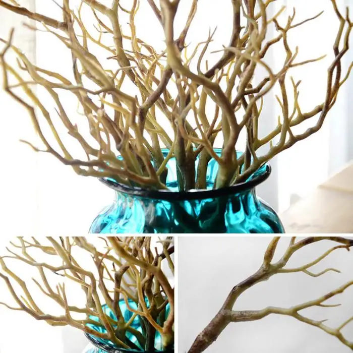 Сушеное дерево домашний декор Павлин коралловые ветви пластиковые растения искусственные, свадебные украшения MF999