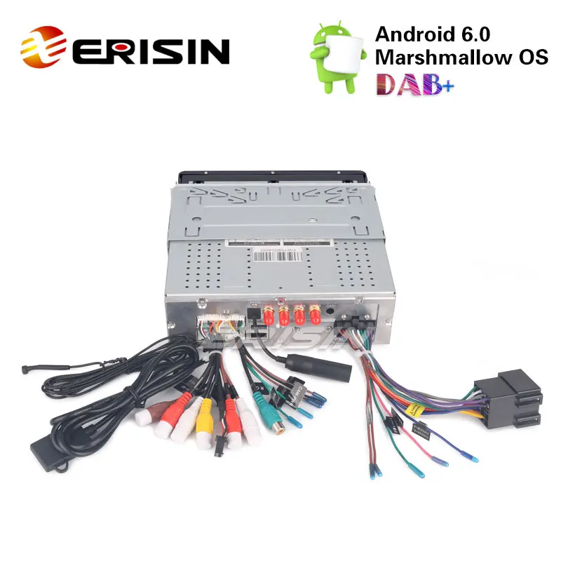 Erisin ES5790U 1 Din автомобильный радиоприемник 7 дюймов Android 6 0 gps навигация 4G WiFi TPMS DAB +