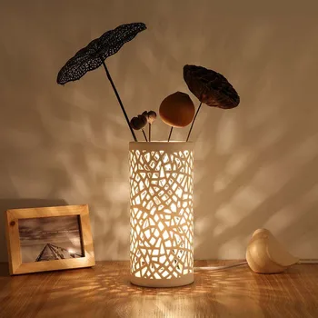 

Fashion Wedding Ceramic Table Lamp Bedside DIY Flower Lamps Decorative Lights Led Table E27 Lampe Table Lamps for Living Room
