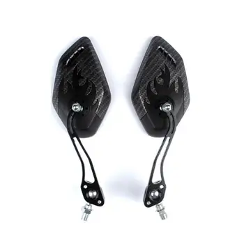 

Bicycle Carbon Pattern Rearview Mirror Riding Equipment 3K Pattern Convex Mirror Reflector For Mountain Bike