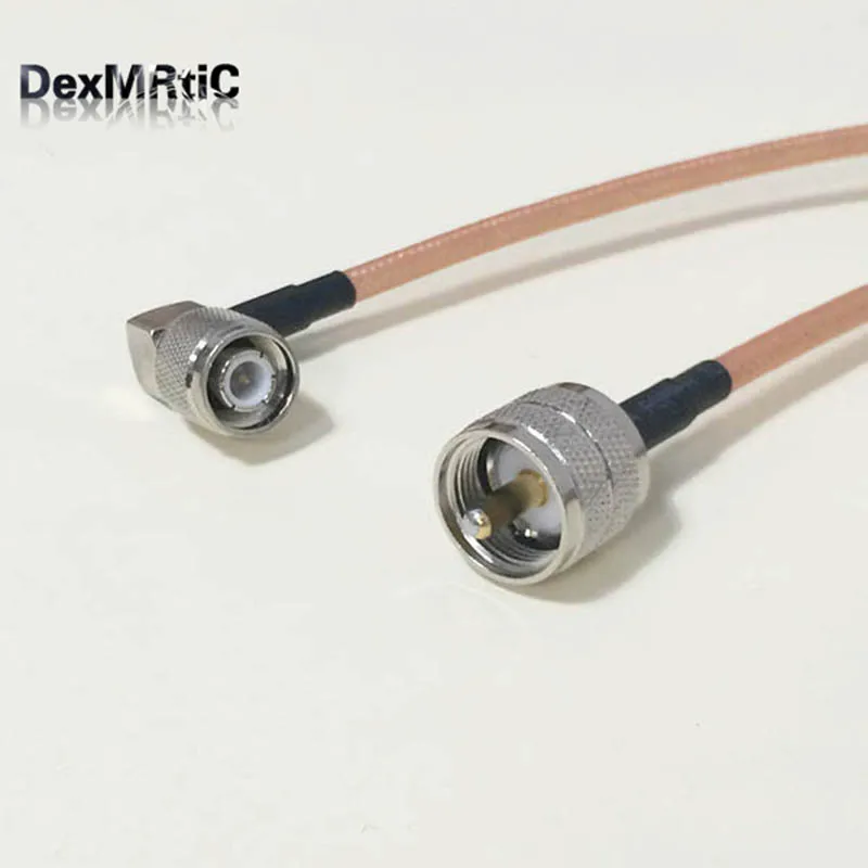 

High-quality low-attenuation UHF Male Plug PL259 Switch TNC Right Angle Male Plug pigtail cable RG142 50CM 20" Adapter