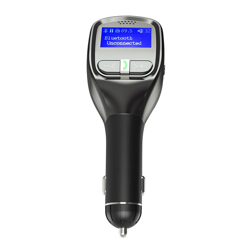 A Громкой связи Bluetooth гарнитура для Беспроводной Bluetooth FM передатчик ЖК-дисплей MP3 плеер USB Зарядное устройство LKQ0214 - Название цвета: A