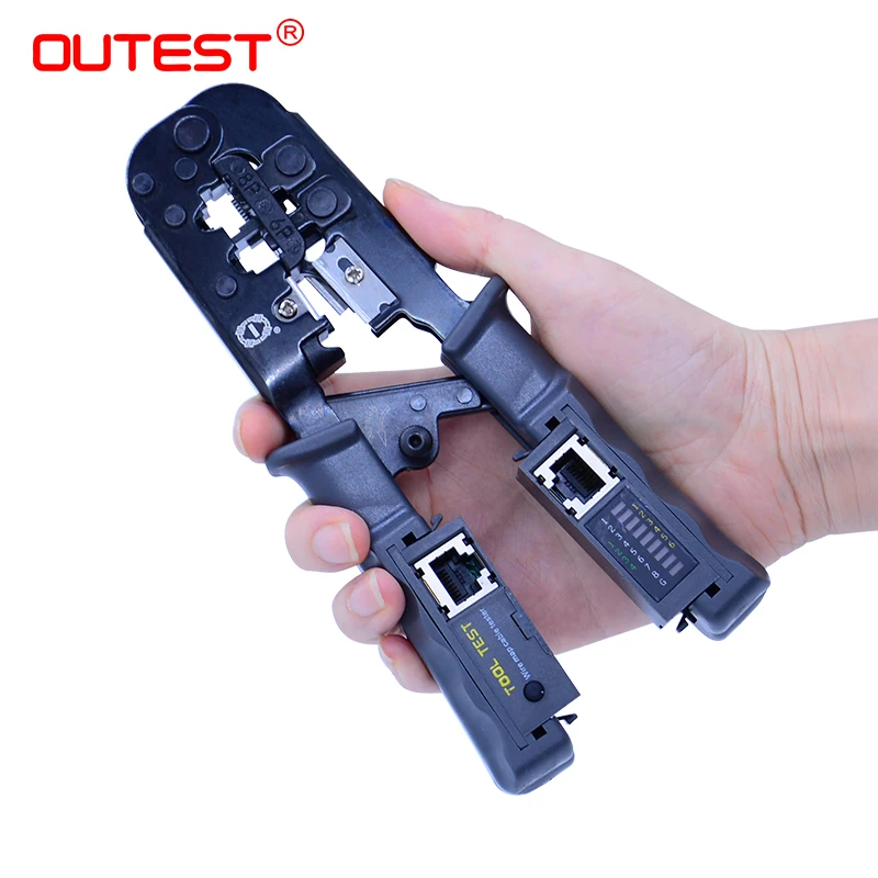 Price 2 in 1 RJ45 Network LAN Cable Crimper Pliers Cutting Tool Cable Tester Cable Pliers 6P 8P Wire Cutter Tool Test Crimping Pliers