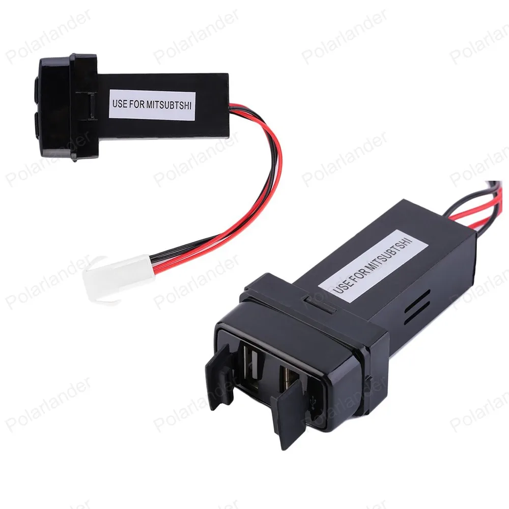 Приборной панели крепление для m/itsubishi быстро 5 В двойной Порты USB автомобильный адаптер Зарядное устройство