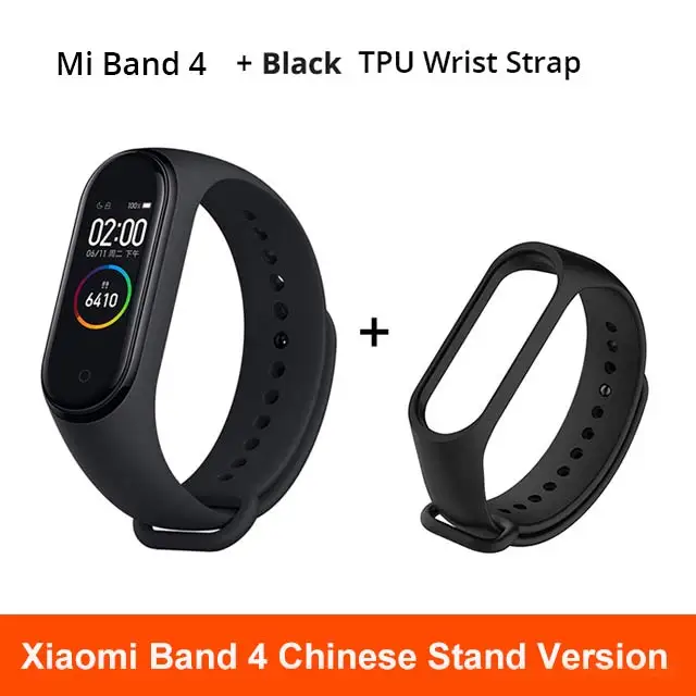 Xiaomi mi band 4 смарт-браслет mi band 4 OLED дисплей mi band 4 фитнес-трекер Водонепроницаемый - Цвет: Add Black Strap