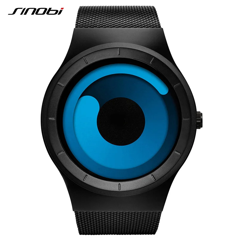 SINOBI Топ брендовые Роскошные мужские часы из нержавеющей стали Reloj Hombre Новые Креативные кварцевые часы рождественские подарки для мужчин