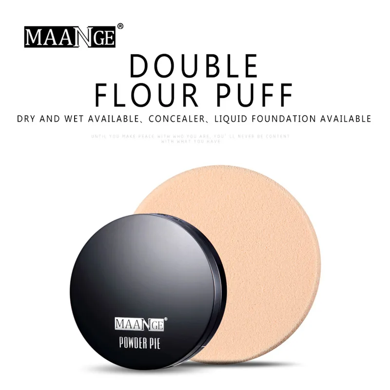 

MAANGE Face powder compact Pressed Concealer professinal Make Up Foundations Oil-control Brighten Whitening Powder palette