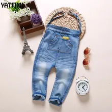 YATFIML/ г. весенне-осенний джинсовый комбинезон для мальчиков и девочек, джинсы для детей, джинсовые комбинезоны для малышей детский комбинезон, От 0 до 3 лет