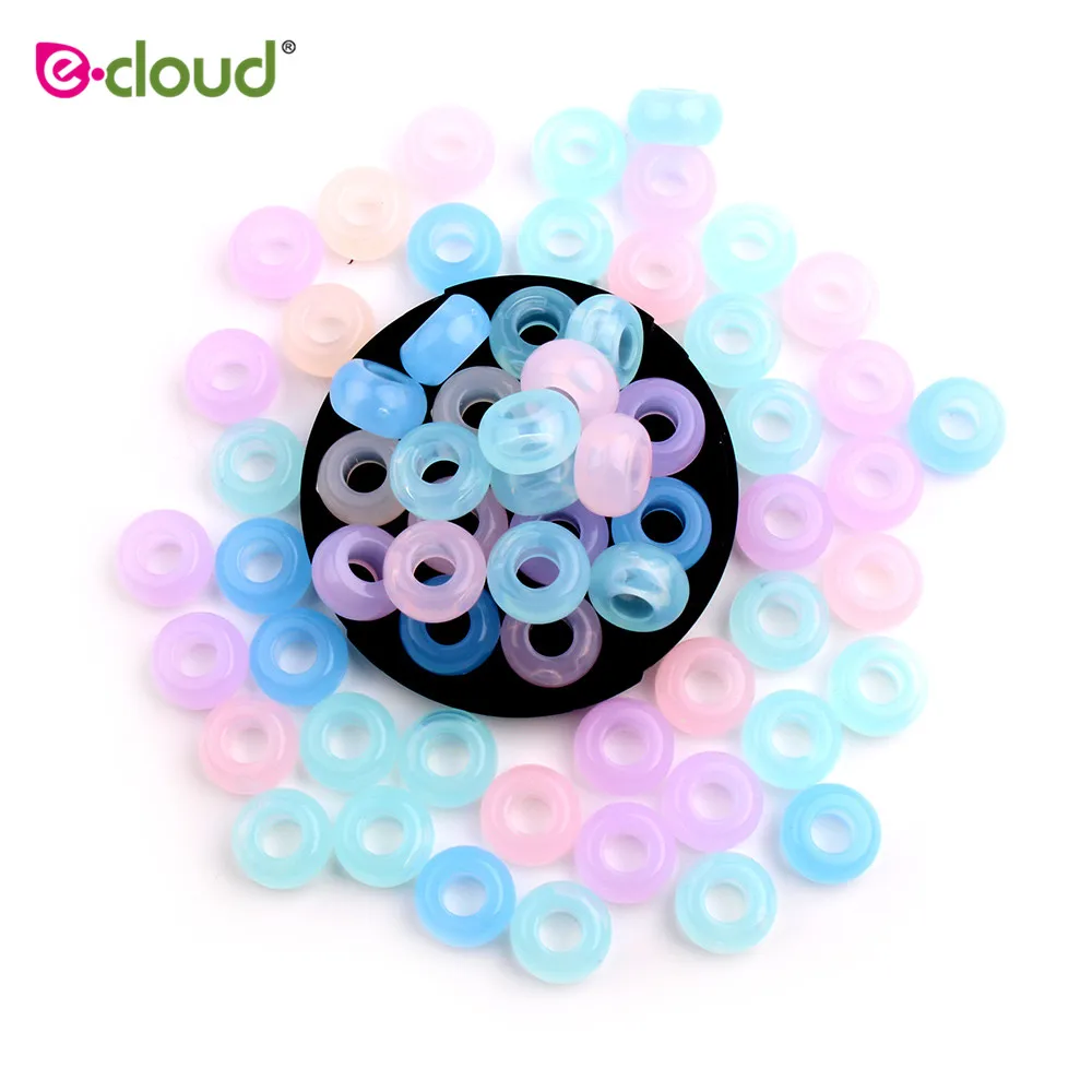 

50pcs/lot Dreadlocks Hair Ring and Hair Beads lucency colourful hair braid dread dreadlock Beads cuffs clips approx 6mm hole