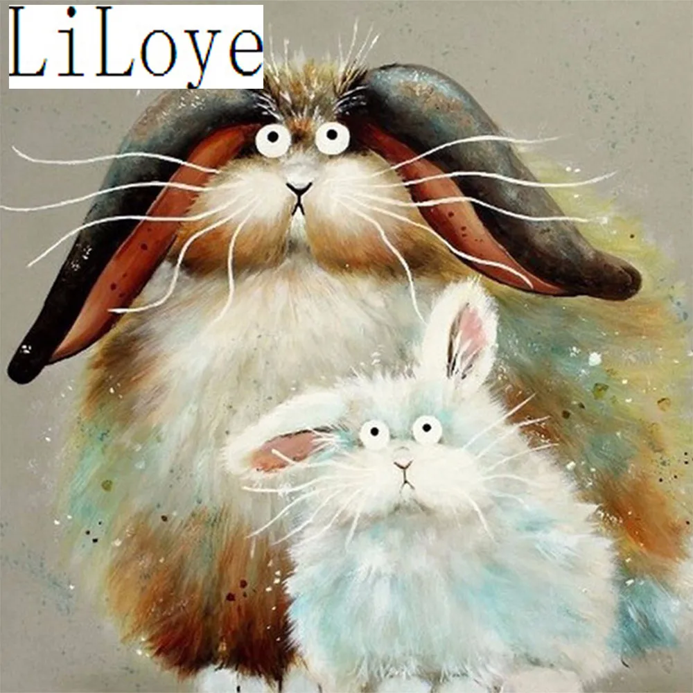 

LI LOYE Animal rabbit Diamond Embroidery Icon Diamond Painting Cross Stitch Crystal Mosaic Rhinestones DIY Paintings Art RT205