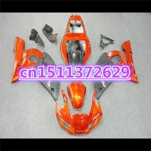 ABS обтекатель комплект для YZFR6 98-02 YZF R6 98 99 00 01 02 orange черный YZF600 1998 2002 Запчасти
