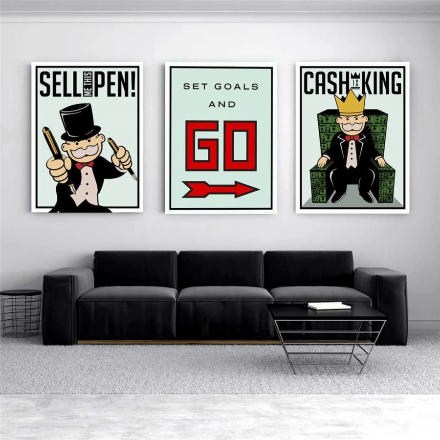 Alec Monopolys HD Wall Art Холст с печатью постера живопись декоративная картина для офиса