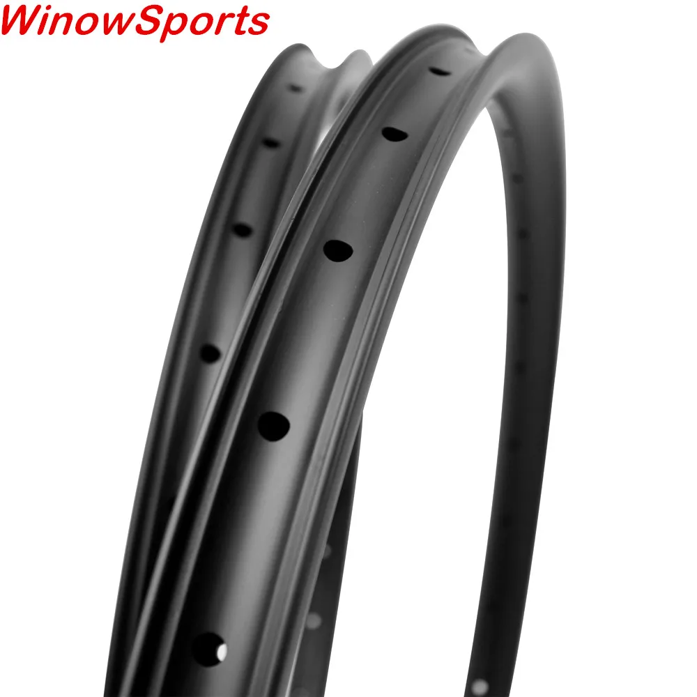 Flash Deal 345g CX mtb rims 29er carbon mountain super light 29 mtb wheels Asymmetric rim 28 32 holes hookless tubeless 33mm width 5