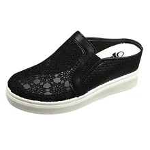 Прогулочная обувь на танкетке; женская модная повседневная обувь на шнуровке с цветочным узором; повседневная обувь на танкетке; шлепанцы на высокой подошве; сезон лето-осень;#3l17