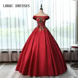 Красное и черное пышное платье без рукавов, сатиновое платье с вышитыми цветами, милое бальное платье, 16 платьев, Vestido De 15 Anos