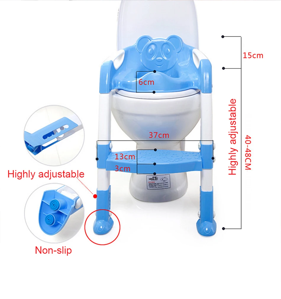 Складные Детский горшок обучающее сиденье детские унитаз Чоппер аксессуары для детей сиденье для унитаза с регулируемая лестница Детские
