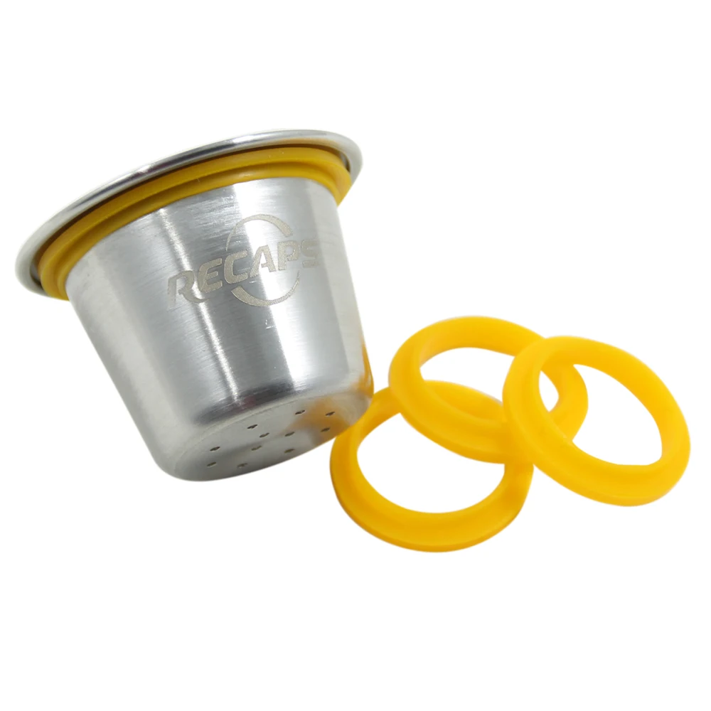 10 шт. 20 мм Силиконовые Замена кольцо желтый Цвет Совместимость с Nespresso многоразового многоразовые Кофе капсулы стручки