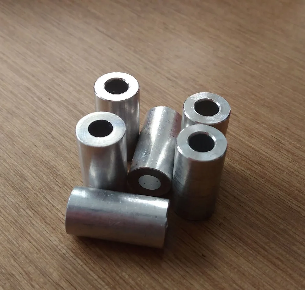 [SKU 523] 20 мм длина Al spacesr для строительства CNC машина OD 10 ID 5 Отверстие 100 шт.