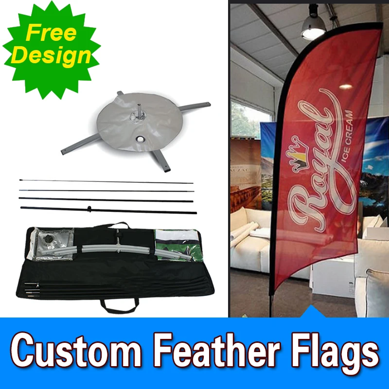 

Free Design Free Shipping Single Sided Cross Base Banners Flag Signs Advertising Feather Flag Nation Printed Feather Flags