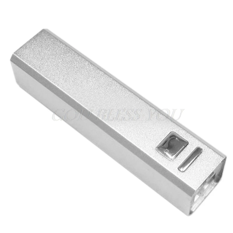 1 шт. 2600 мАч 18650 зарядное устройство алюминиевый DIY USB внешний аккумулятор чехол
