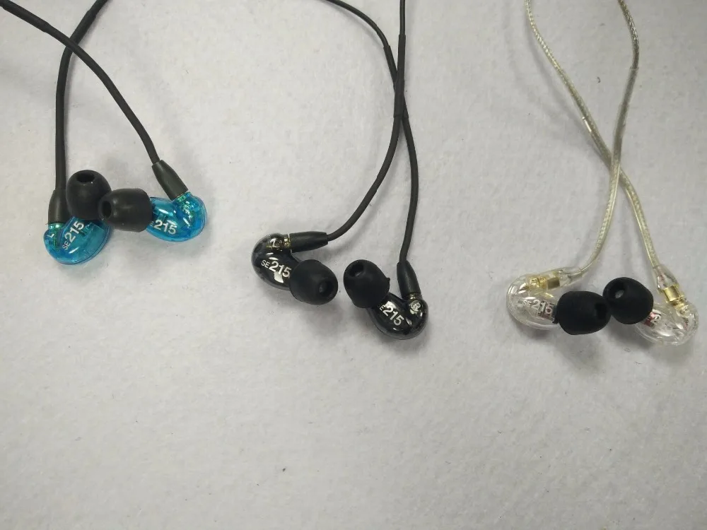 In Stock SE215 Hi fi stereo Headphones 3 Colors 3 5MM In ear Earphones Separate Cable