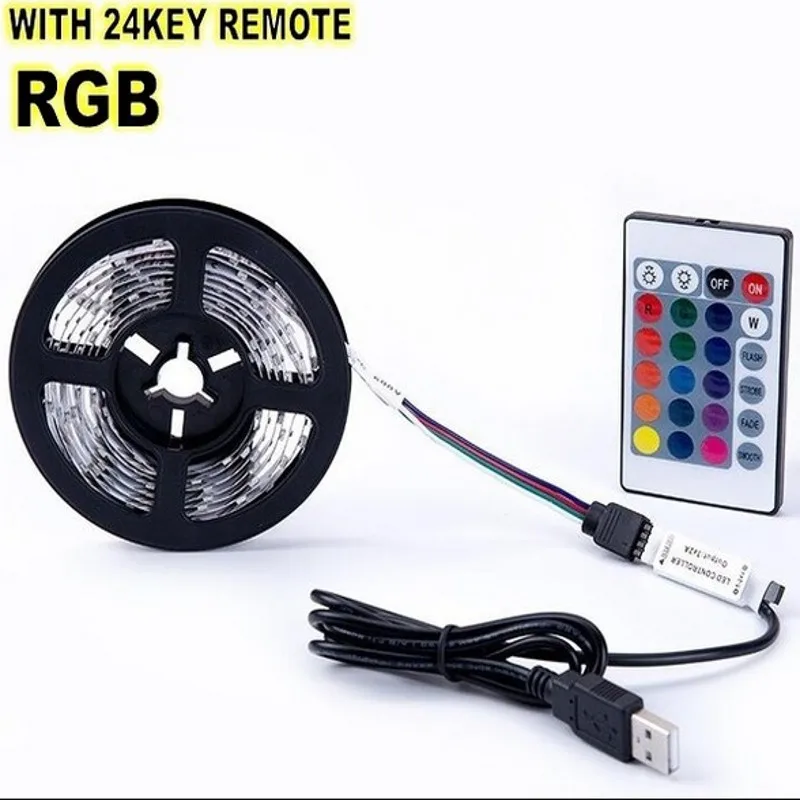 IP20 не водонепроницаемый DC 5 в 1 м 2 3 4 RGB USB книжный светильник лампа полоса лента для