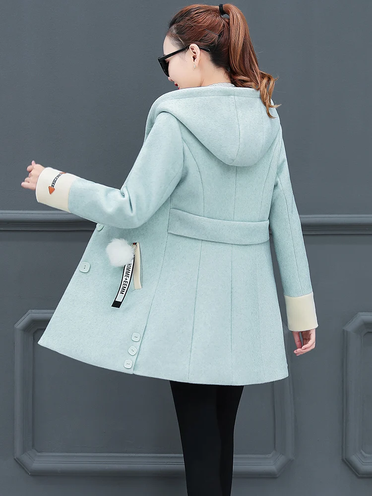Женское пальто средней длины на осень, новинка года, Стильная осенне-зимняя одежда, Корейская версия