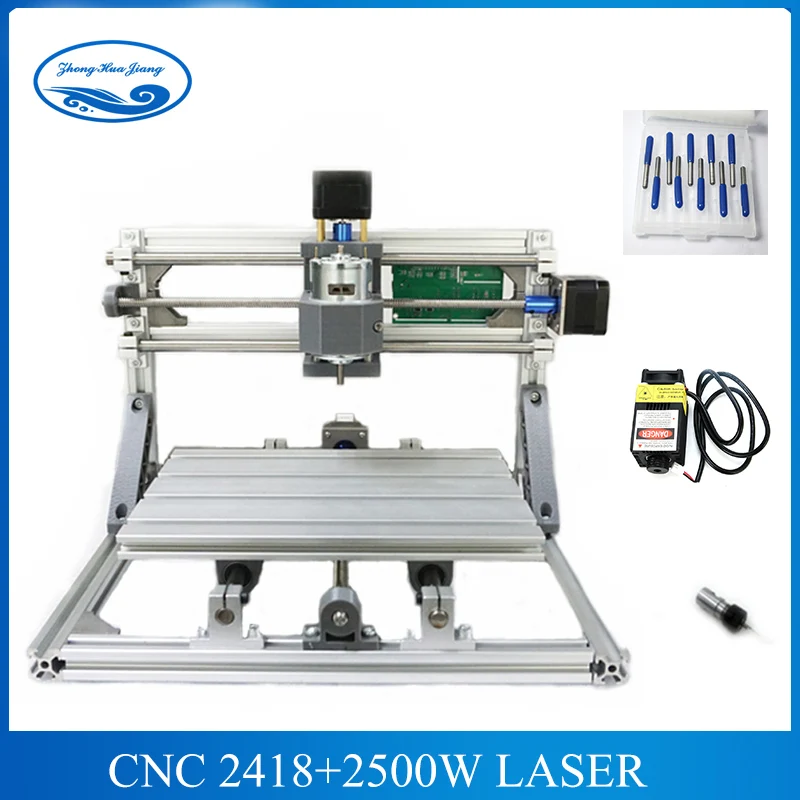 CNC 2418+2500mw laser GRBL control Diy laser engraving