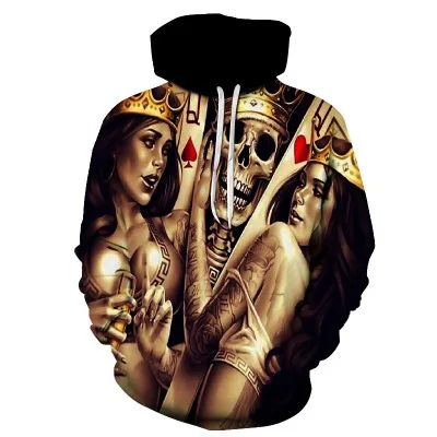 

2019 New Fashion Men/Women 3d Hoodies Print Metal Skulls Bride Groom Hooded Hoodies Thin 3d Sweatshirts Hoody Tops