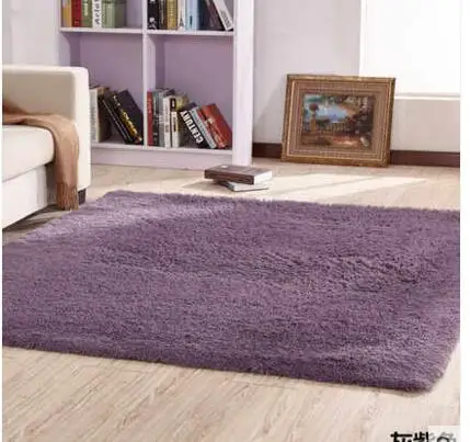 Gray purple Нордический ворсовый ковер для гостиной, большой размер, противоскользящие, для спальни, мягкие ковры, домашний текстиль, коврики, tapete para sala, 100*200 - Цвет: Gray purple