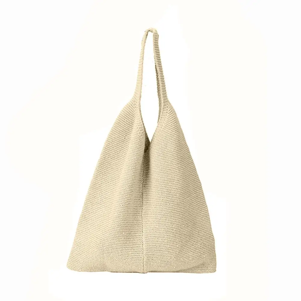 

Fashion Solid Color Knitting Women's Casual Single Shoulder Tote Bag Handbag Messager Crossbody For Women