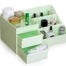 Горячая Высокое качество PP ящик для хранения косметики коробки Творческий Ванная комната туалетный столик ювелирные изделия беспорядок организации комод Органайзеры