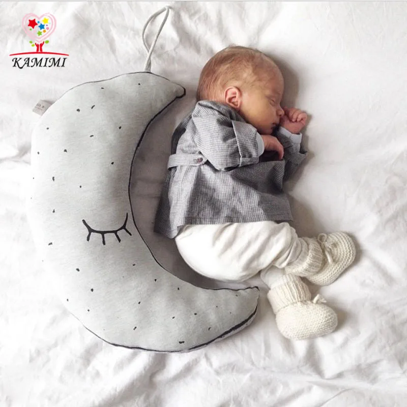 KAMIMI Baby Pillow Infantil Toddler Moon & Stars Sleep Pillow Baby Bed