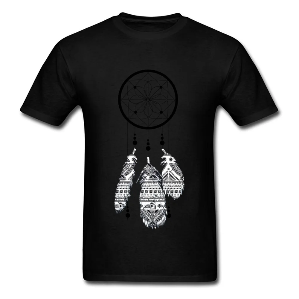 Dream Catcher Father Day 100% Cotton Fabric O Neck Tops Shirts Short Sleeve Leisure Clothing Shirt New Coming T Shirt Dream Catcher black