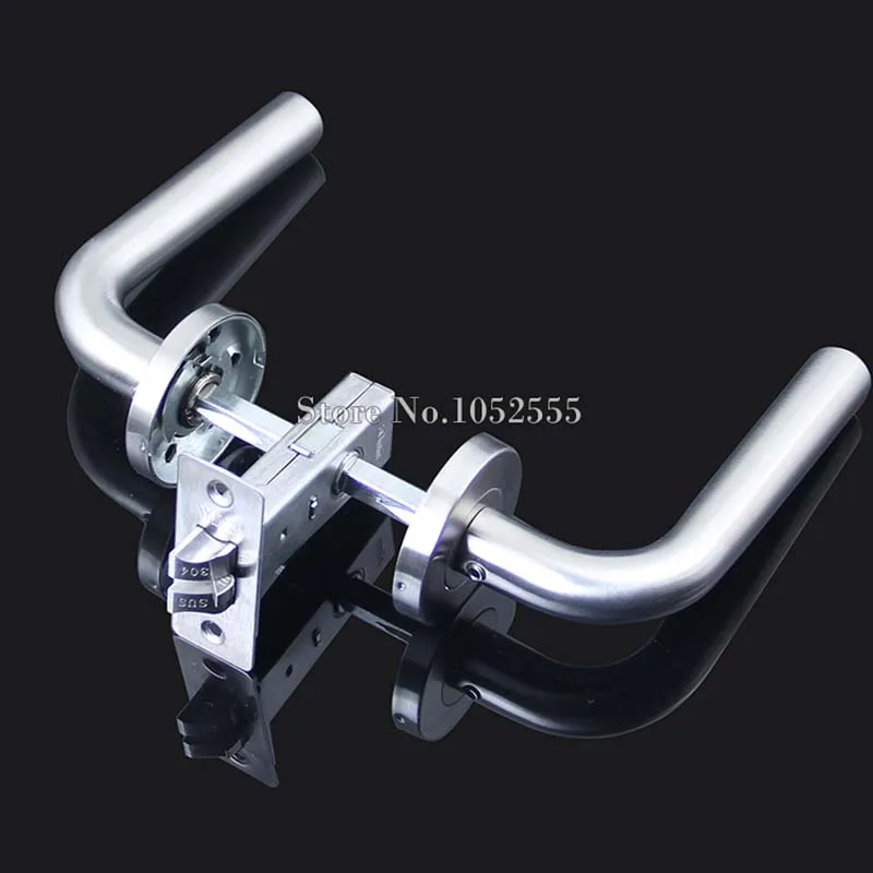 

HOT SUS304 Stainless Steel Passage Lock Entry Door Lock Living Room Bathroom Door Lock Door Lever Handle Lock Polishing K108