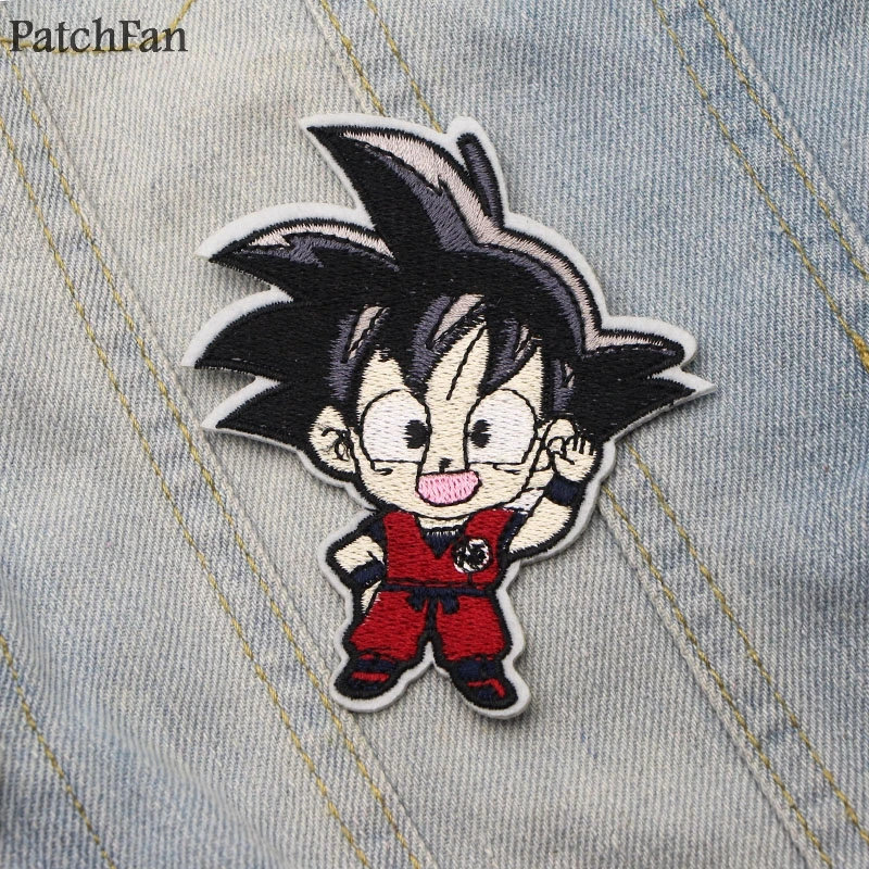 A0563 нашивка Dragon ball Сон Гоку классический мультяшный Железный на нашивках Одежда diy вышитые значки аппликация для дома и сада