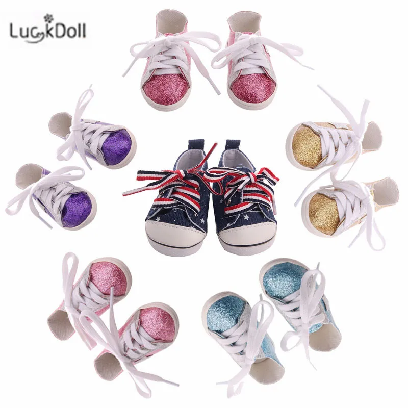 LUCKDOLL вафельная пятиугольная обувная игрушка ShoesFit 18 дюймов американская 43 см детская кукла одежда аксессуары, игрушки для девочек, поколение, день рождения Gif