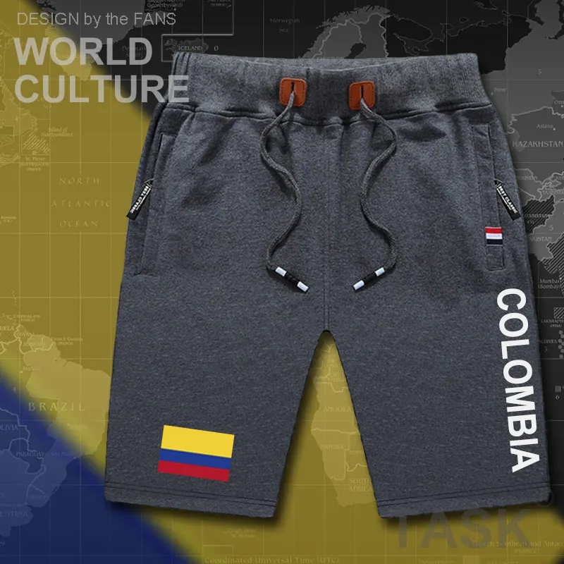 Мужские пляжные шорты Colombia новые мужские спортивные с флагом карманами на молнии