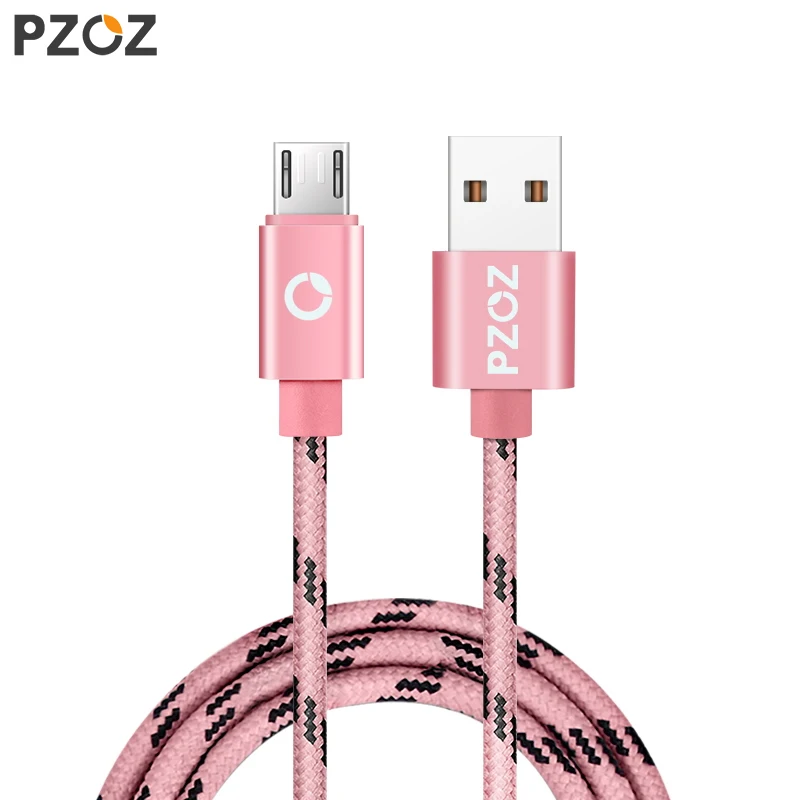 PZOZ Micro Usb кабель для быстрой зарядки для samsung Galaxy Xiaomi Android мобильных телефонов Зарядное устройство Microusb шнур провод короткий адаптер 2a - Цвет: ROSE GOLD