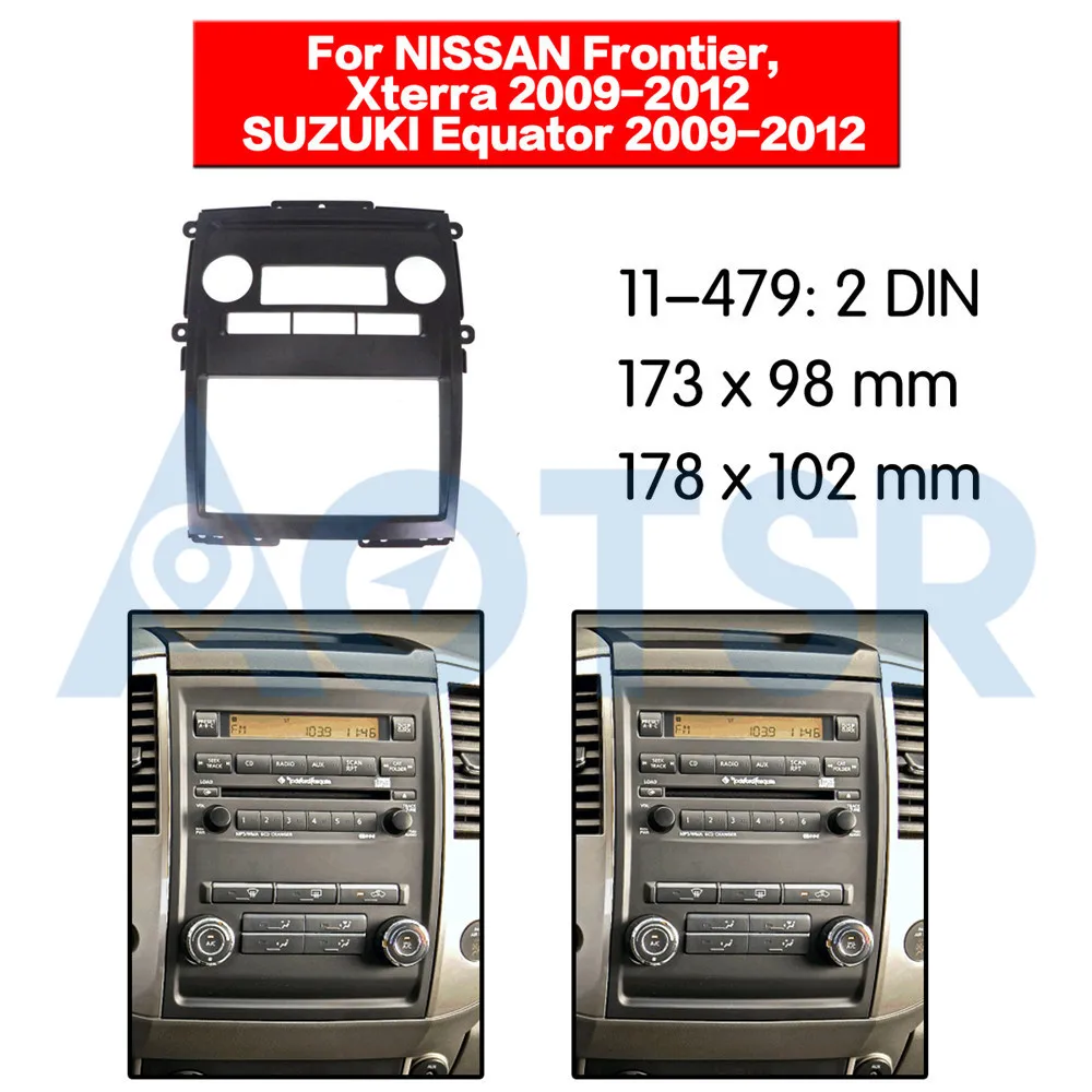 2 din радио фасции Для Nissan Frontier Xterra 2009-2012 для Suzuki equator 2009-2012 Аудио Панель Крепление монтажный адаптер DVD